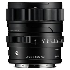 Sigma 20mm f/2 DG Contemporary Lens - Sony E-Mount Black