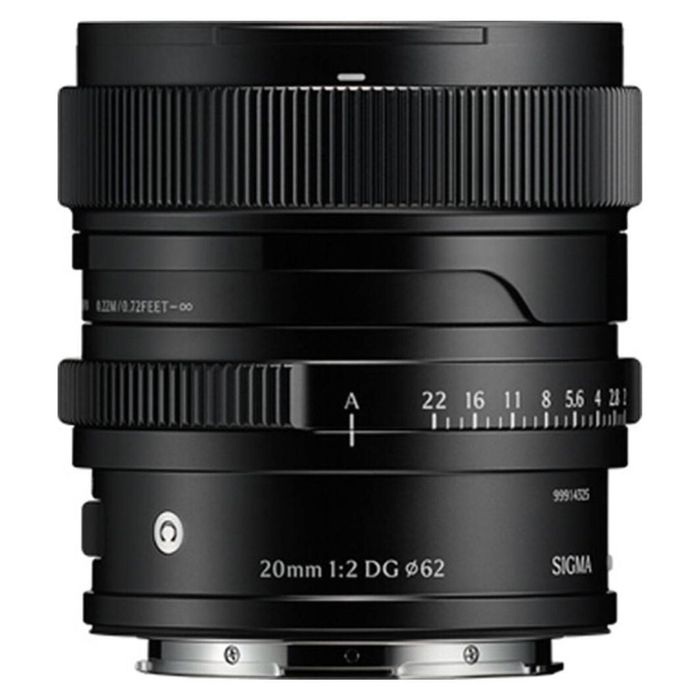 Sigma 20mm f/2 DG Contemporary Lens - Sony E-Mount Black