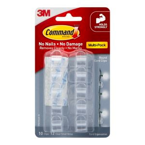 Command Clear Round Cord Clips - 10 Pack