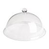Olympia Kristallon Domed Plate Cover Polycarbonate Clear 260x115mm Commercial Food Display