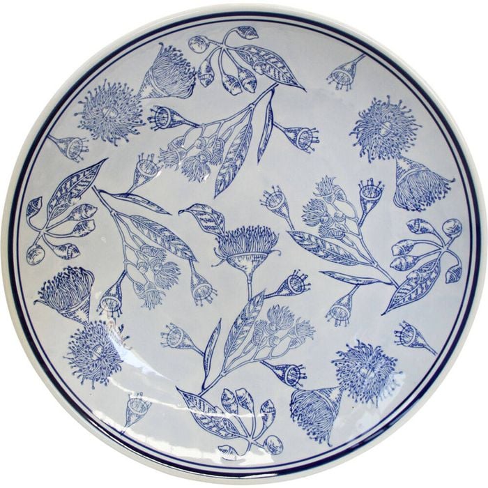 LVD Porcelain Flowering Gum Grazing Serving Platter 37x8cm Blue/White