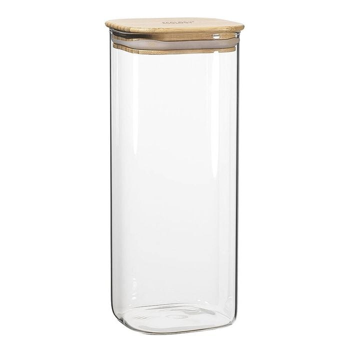 Ecology Glass 1.9L/25.5cm Pantry Square Canister w/ Bamboo Lid