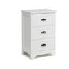 Costway 3-drawer Bedside Table Wood Bedroom White
