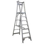 INDALEX 2.1m 180kg Industrial Fibreglass Pro Series Platform Ladder