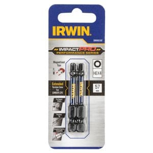 Irwin Impact Pro Performance 57mm Hex 4 - 2 Pack
