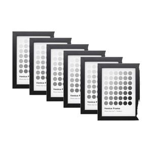 6PK Braz Venice Image Photo Document Display Frame 13x18cm Black