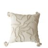 Anyhouz Pillowcase Beige Abstract Lines Embroidered Decorative Cushion Cover
