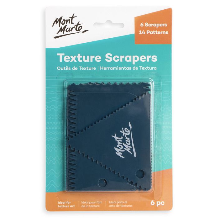 Mont Marte 6 Piece Paint Texture Scrapers