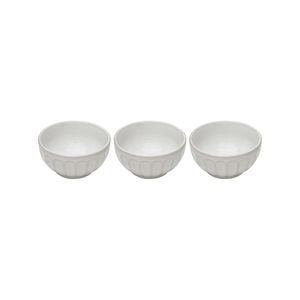 3pc Ladelle Marguerite Stoneware Dip/serving Bowl Set 10x5cm White