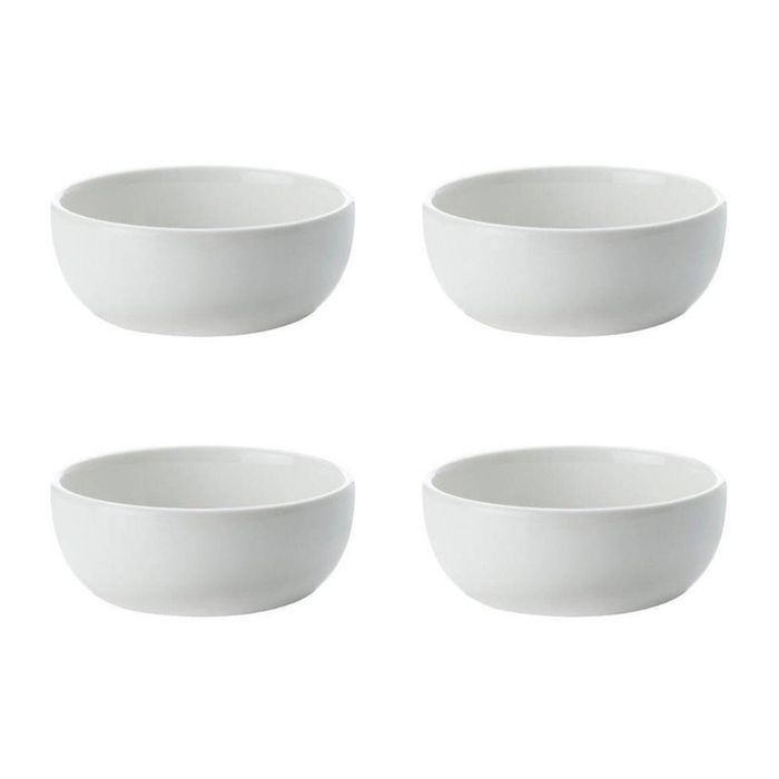 4x 1pc Set Maxwell & Williams White Basics Chilli Round Bowl 9x3.5cm Tableware