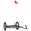 vidaXL Bike Trailer Pet Stroller Bicycle Cargo Wagon with Tow Bar Black Iron