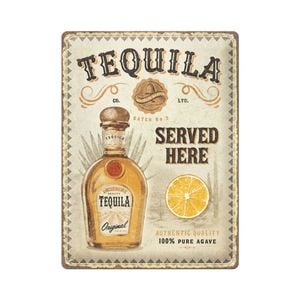 Nostalgic-Art Large Metal Hanging Plaque/Sign Tequila Served Here 30x40cm