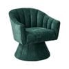 Oikiture Swivel Armchair Linen Fabric Lounge Chair Accent Chair