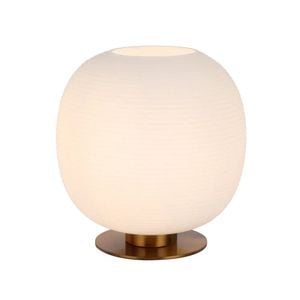 Telbix Viken Vintage Table Desk Lamp Light Glass Metal Antique Gold Opal Matt
