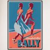 Galrie Bally Sandalettes Vintage 1950s Advertising Poster - Timeless Fashion Art Decor, Black Frame, A1 60 x 84cm (23 x 33inch)
