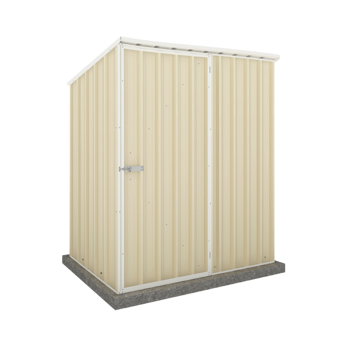 Absco Sheds 1.52 x 0.78 x 1.80m Classic Cream Single Door Reverse Skillion Garden Shed