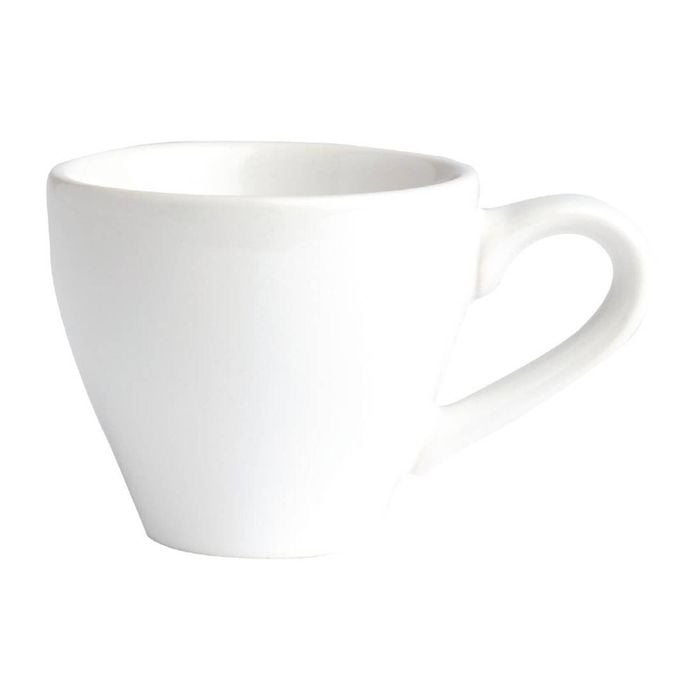 Olympia Espresso Cups Cafe White 100ml 12 Pack Commercial Kitchen Tableware