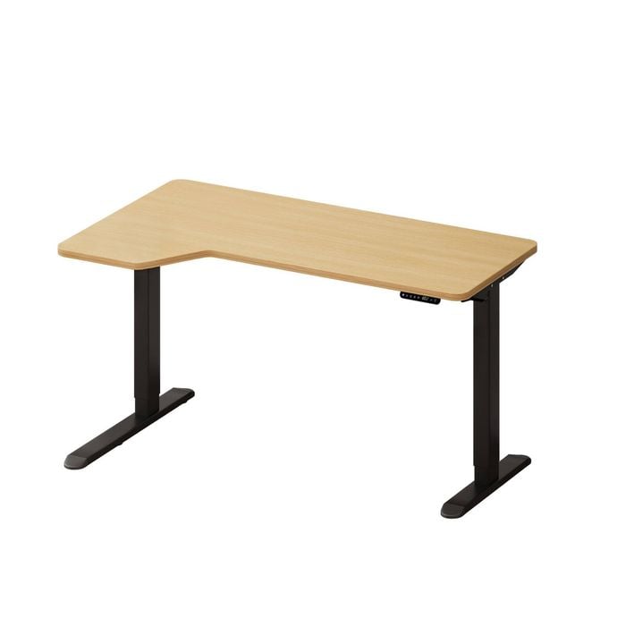 Oikiture L-shape Electric Standing Desk Single Motor 145CM