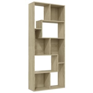 vidaXL Book Cabinet Sonoma Oak Engineered Wood Home Organiser Storage Shelf