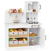 Costway Mini Pretend Play Kitchen Kids Cooking Playset w/Fabric Drawers