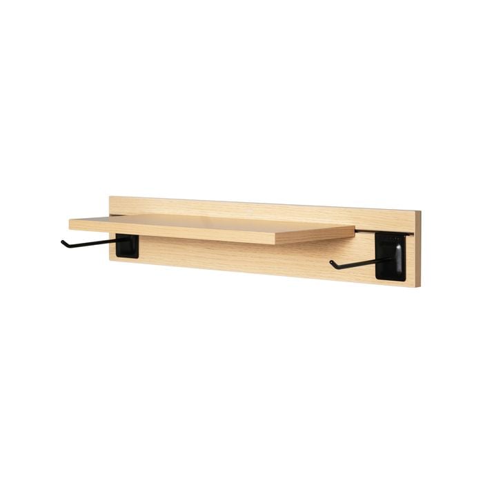 Single Floating Shelf Organising Kit 600mm Oak
