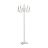 Telbix Emporia Vintage Standing Floor Lamp Light Foot Switch Metal White Textured