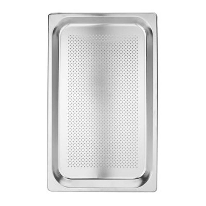Vogue Perforated Gastronorm Pan Gn 1/1 Stainless Steel 25mm Deep Commercial Kitchen Steam Tray