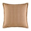Kas Australia Gabi Cushion Gingham Seersucker Toffee 50x50cm