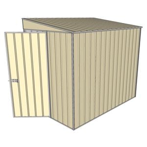 Build-a-Shed 1.5 x 2.3 x 2m Hinged Door Tunnel Shed without Side Doors - Cream