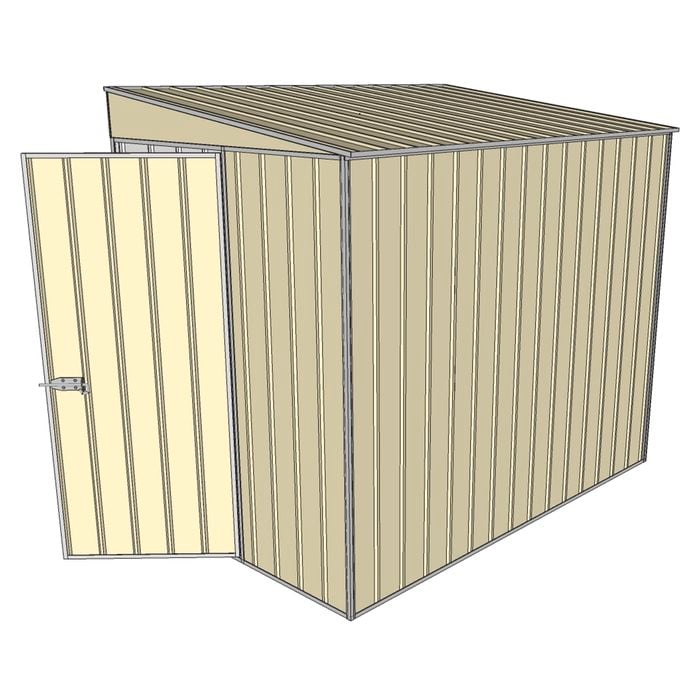 Build-a-Shed 1.5 x 2.3 x 2m Hinged Door Tunnel Shed without Side Doors - Cream