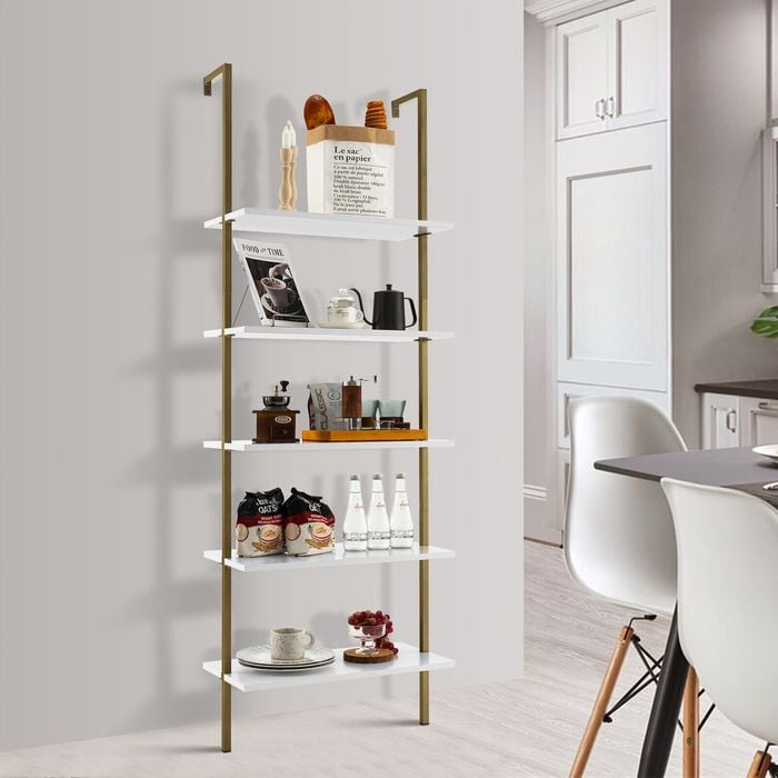Costway 5-Tier Ladder Shelf Wall Mounted Bookshelf - Bunnings Australia