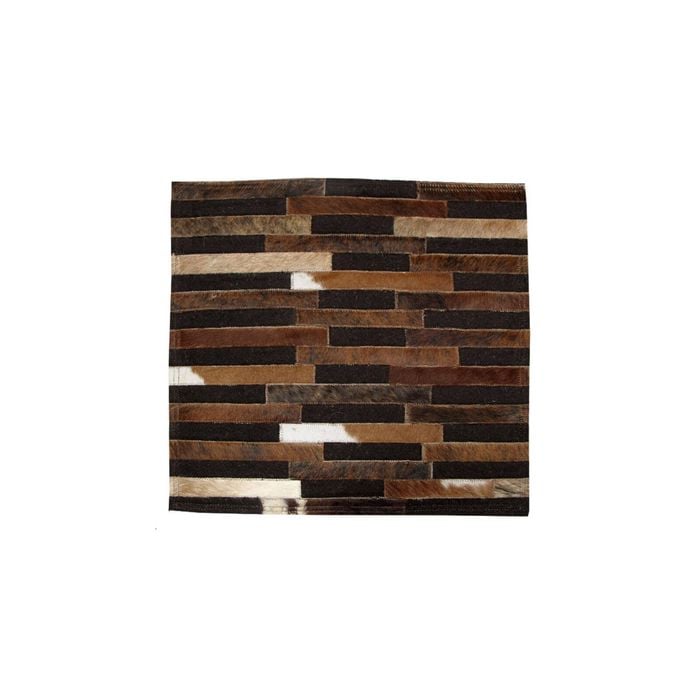 Multi-Purpose Animal Hide Brick Patch Chocolate with Woollen Fleece Reverse