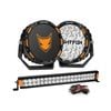 Lightfox 9inch Osram Led Driving Lights + 20 Inch Dual Row Led Light Bar + Wiring Kit