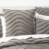 Cloud Linen Wave 65cm Pillowcase Cotton Chenille Vintage Washed Tufted Euro Grey
