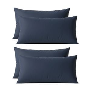 2x 2pc Renee Taylor 400tc Egyptian Cotton King Pillowcases Steel Blue 50x90cm