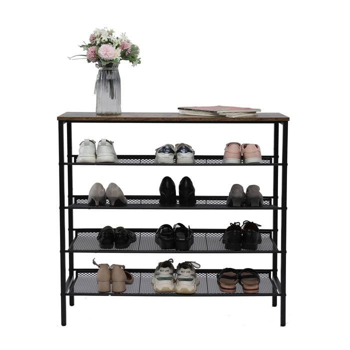 Yes4homes 5-tier Large Shoe Rack Shelf Stand Flat & Slant Adjustable Storage Organizer 100 Cm