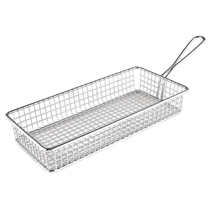 Olympia Presentation Fryer Basket Rectangular Commercial Kitchen Serving Basket