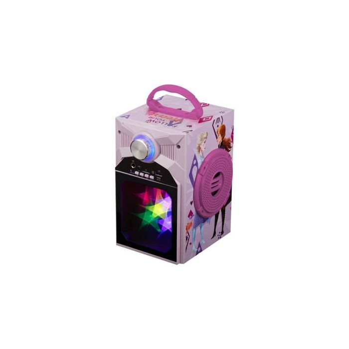 Disney Frozen Bluetooth Karaoke Machine With Microphone Led Lights Built In Speaker For Kids