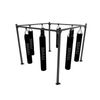 SMAI 8 Station Boxing Bag Rack Pack - Option B: Frame + Punching Bags - Black