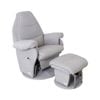 Babyhood Vogue Feeding Glider Chair & Ottoman - Steel Grey Fabric