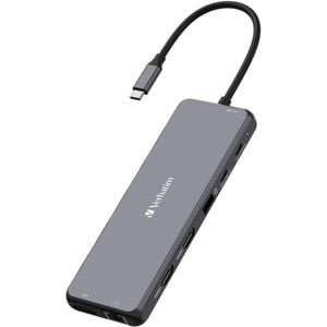 Verbatim USB Type C Docking Station for Monitor/Headphone/Speaker - Charging Capability