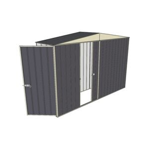 Build-a-Shed 3.0 x 0.8 x 2.3m Gable Single Hinged Side Door Shed - Grey