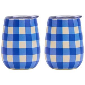 2PK Annabel Trends 295ml Stainless Steel Wine Tumbler - Cobalt Check