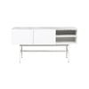 Scarlett entertainment unit with faux marble look - White