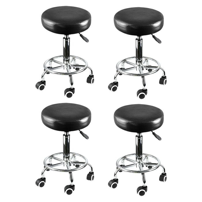 Levede 4pc Adjustable Height Salon Bar Stool - Black