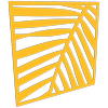 ProtectorAl 300 - 1200 x 300 - 1200mm Dark Yellow / Gloss White Palm Unframed Composite Deco Panel