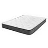 Ufurniture Double Mattress Soft Quilted Pillow Top Springs Memory Foam Bed Medium Firm 18CM White+Grey