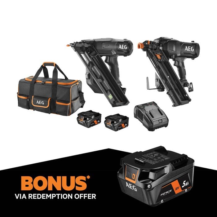 AEG 18V F-RAPID Limited Edition 2-Piece Nailer Combo 4.0Ah FORCE Kit
