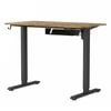 Ufurniture Standing Desk Electric Height Adjustable Whole Piece Walnut Desktop and Black Frame 100cm
