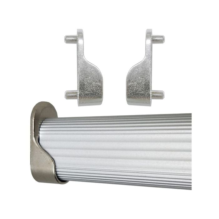 Lugna Silver Hanging Rail - To Suit Up To 1800mm Built In Pack